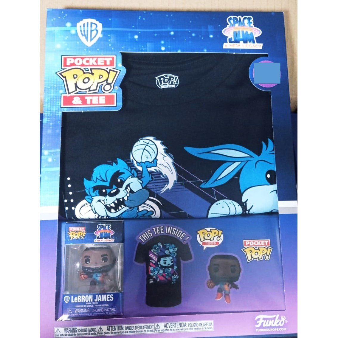 LeBron James Space Jam Funko + Camiseta Edición Limitada Talla S