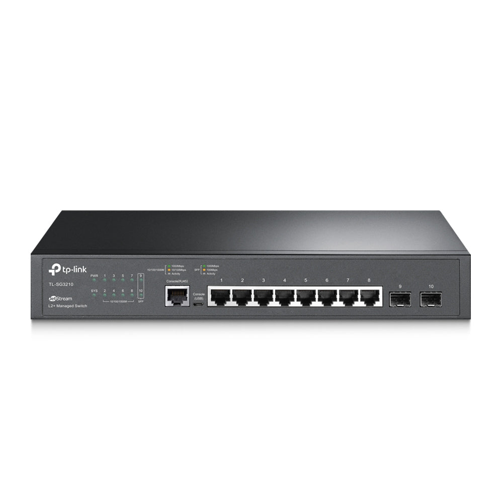 Switch Gestionado TP-Link TL-SG3210 con 8 Puertos Gigabit y 2 SFP