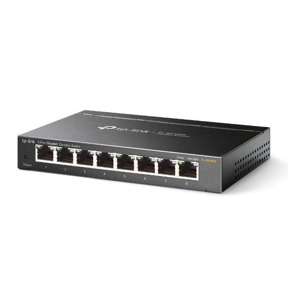 Switch de Escritorio TP-Link TL-SG108S de 8 Puertos 10/100/1000 Mbps