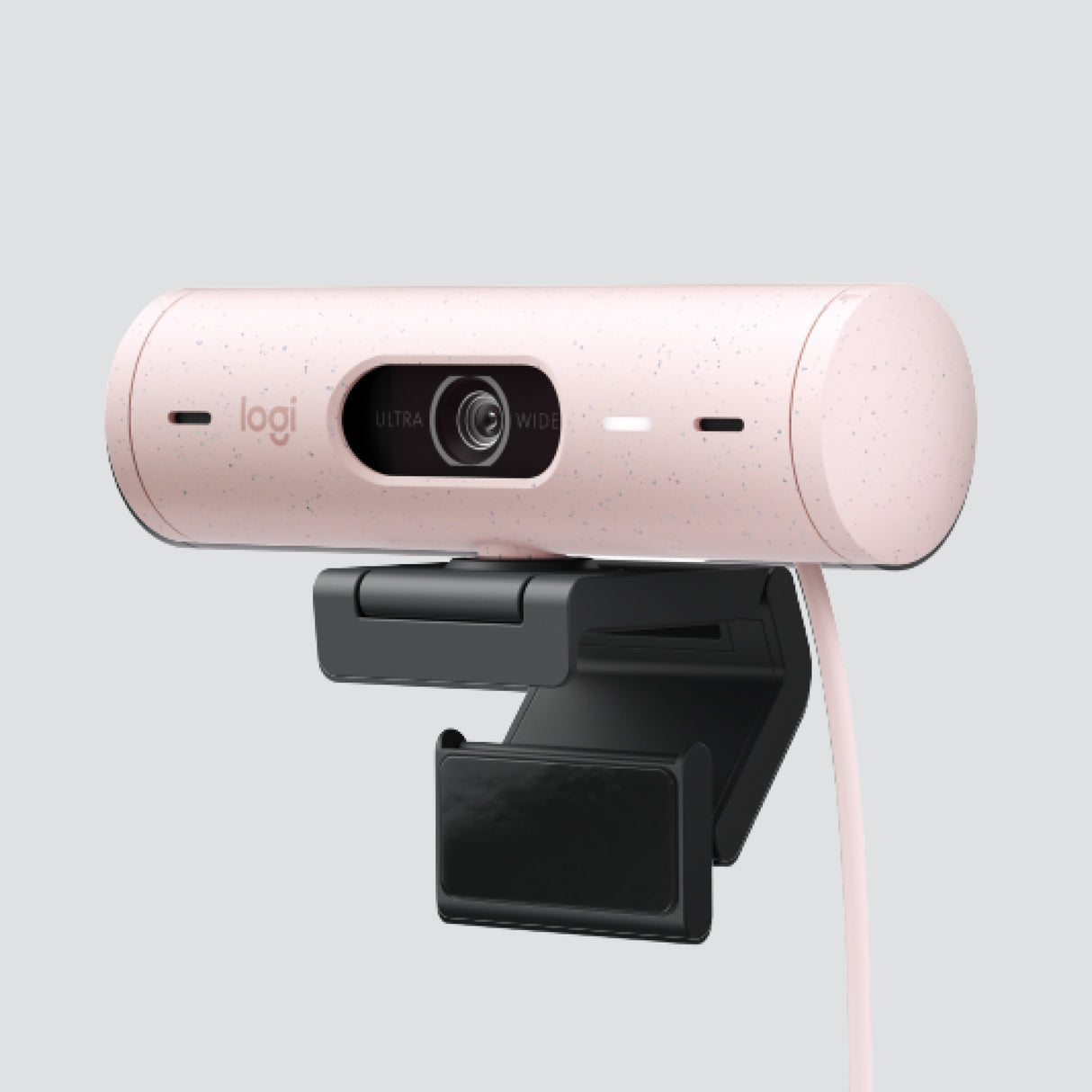 Cámara Web Logitech Brio 500 Rosa Full HD USB-C con Clip de Montaje
