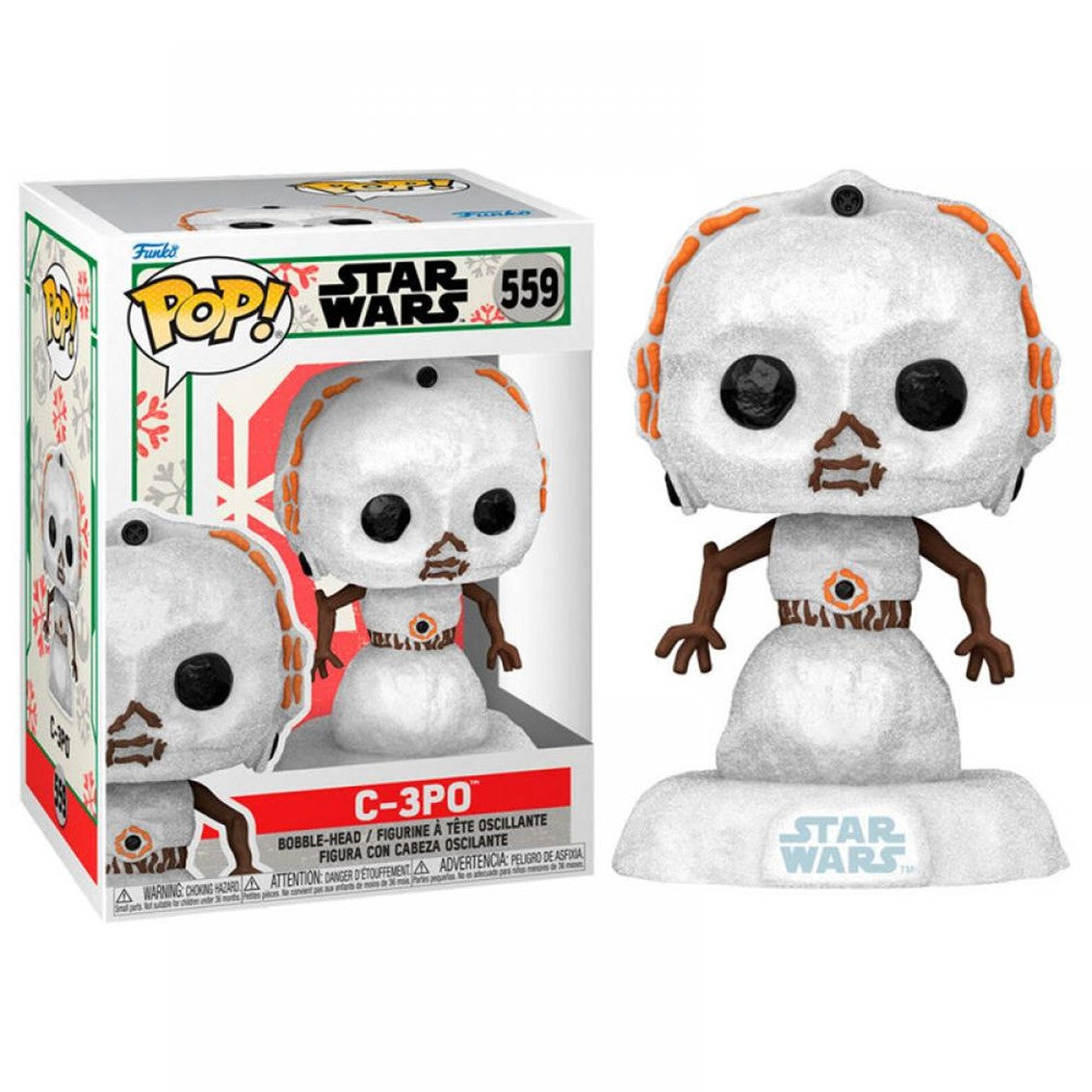Figura Funko Pop Star Wars - C-3PO Edición Navideña 9 cm