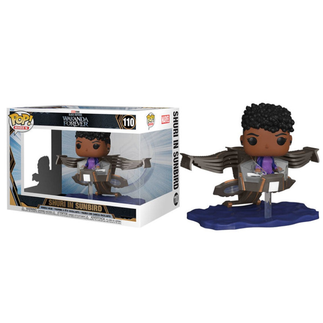 Funko Pop Super Deluxe Marvel Black Panther: Shuri en Sunbird 15 cm