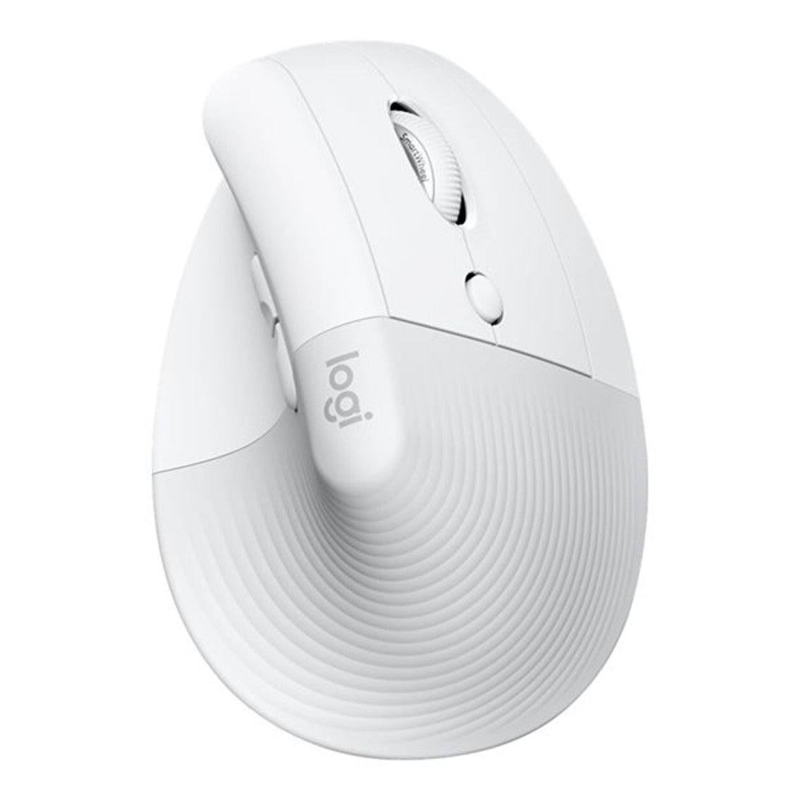 Ratón Vertical Logitech Lift para Mac - Inalámbrico, 6 Botones, 4000 DPI, Blanco Hueso
