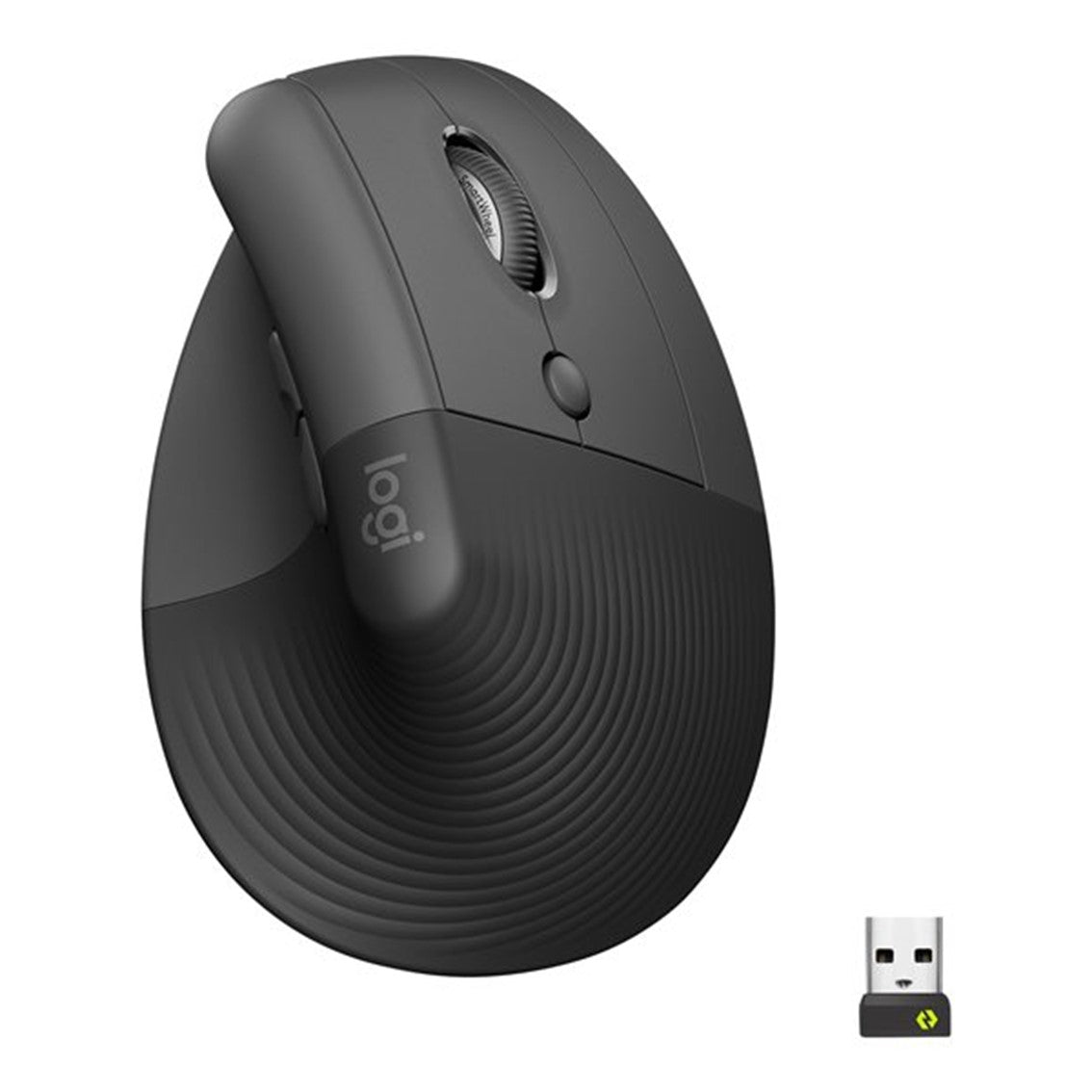 Ratón Vertical Logitech Lift para Negocios - Inalámbrico, 6 Botones, 4000 DPI, Grafito