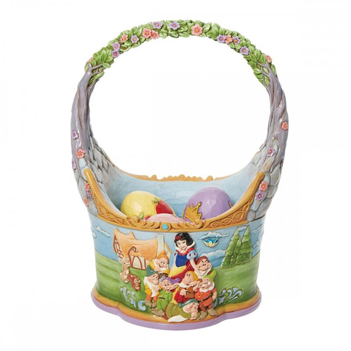 Cesta de Pascua Enesco con Blancanieves y 3 Huevos Decorativos
