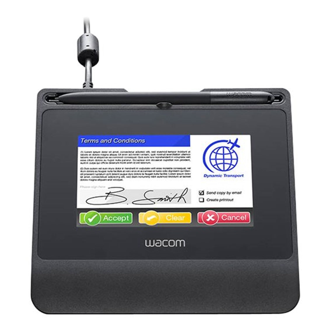 Digitalizador de firma Wacom STU-540 de 5 pulgadas con lápiz sensible a la presión