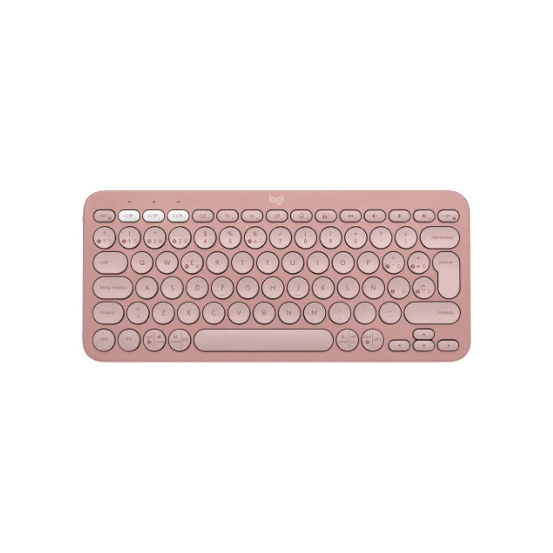 Teclado Inalámbrico Logitech Pebble Keys 2 K380s Rosa