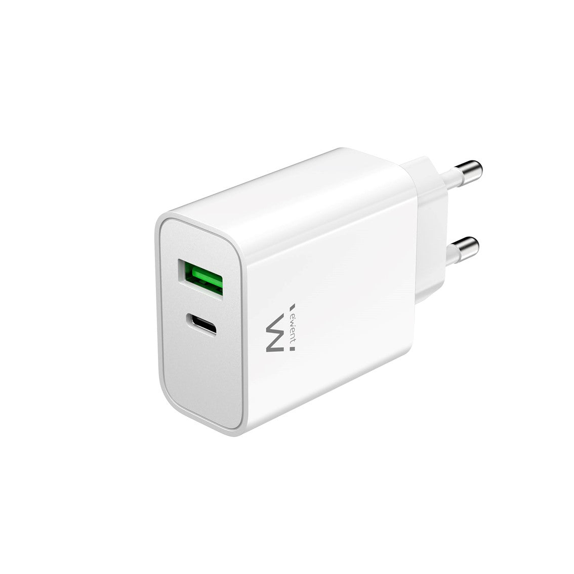 Cargador Ewent EW1325 30W USB-C y QC3.0 para Rápida Carga