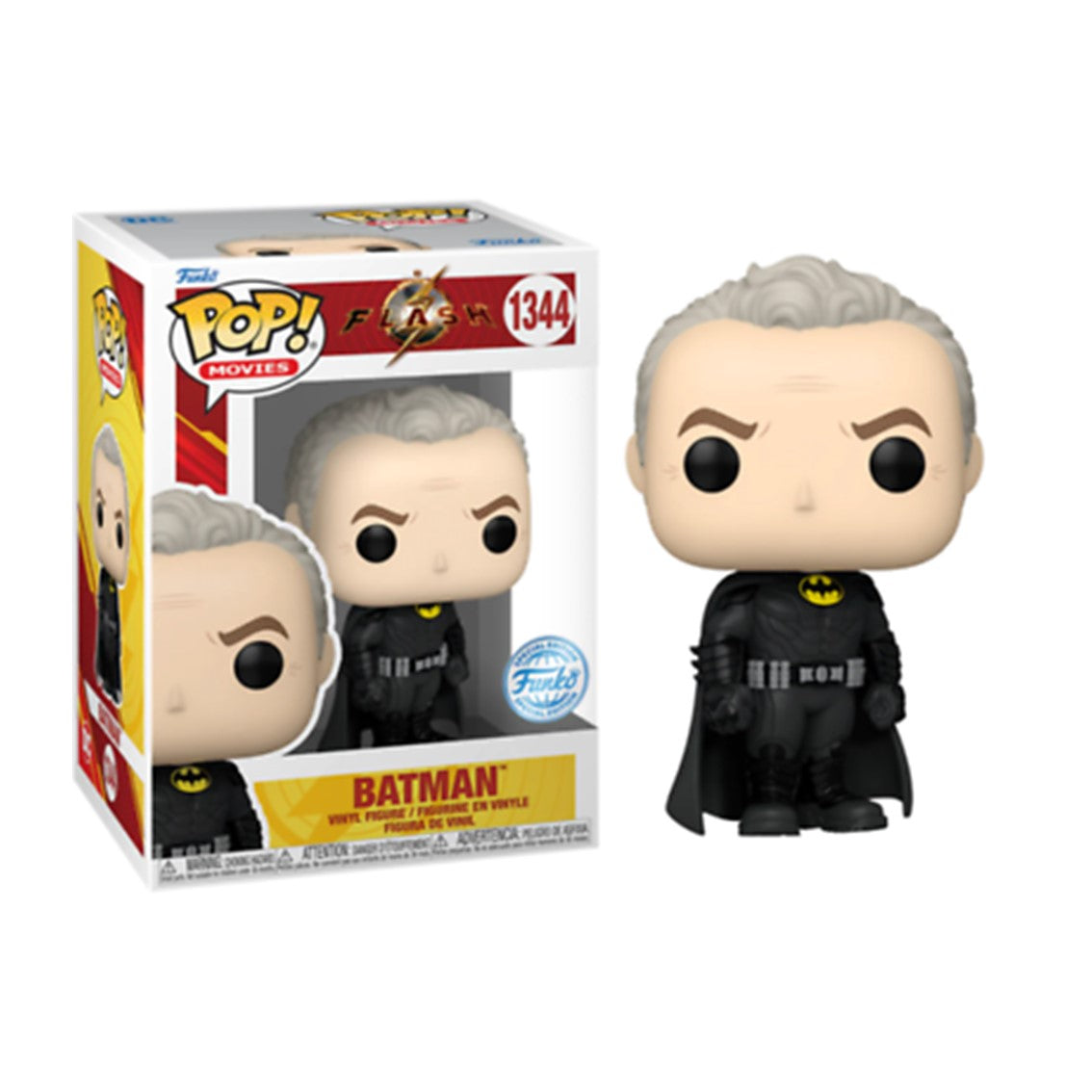 Figura de Vinilo Funko Pop DC Comics Batman (Keaton) Sin Máscara - 9 cm