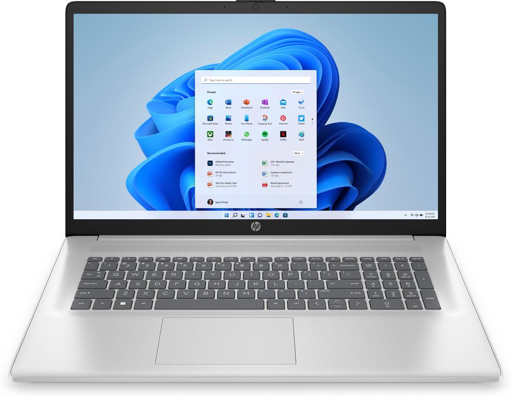 Portátil HP 17,3" i3-N305, 8GB RAM, SSD 512GB, Windows 11, Plata Natural