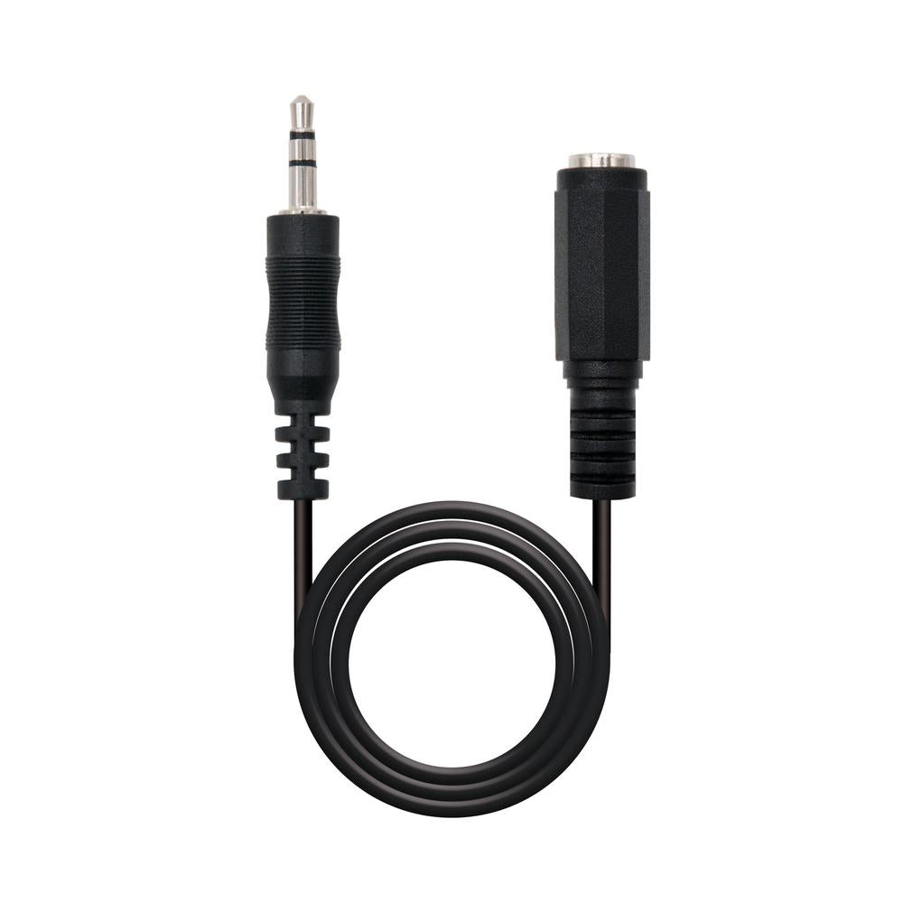 Cable Estéreo 3.5mm Macho a Hembra - 5m Negro NANOCABLE