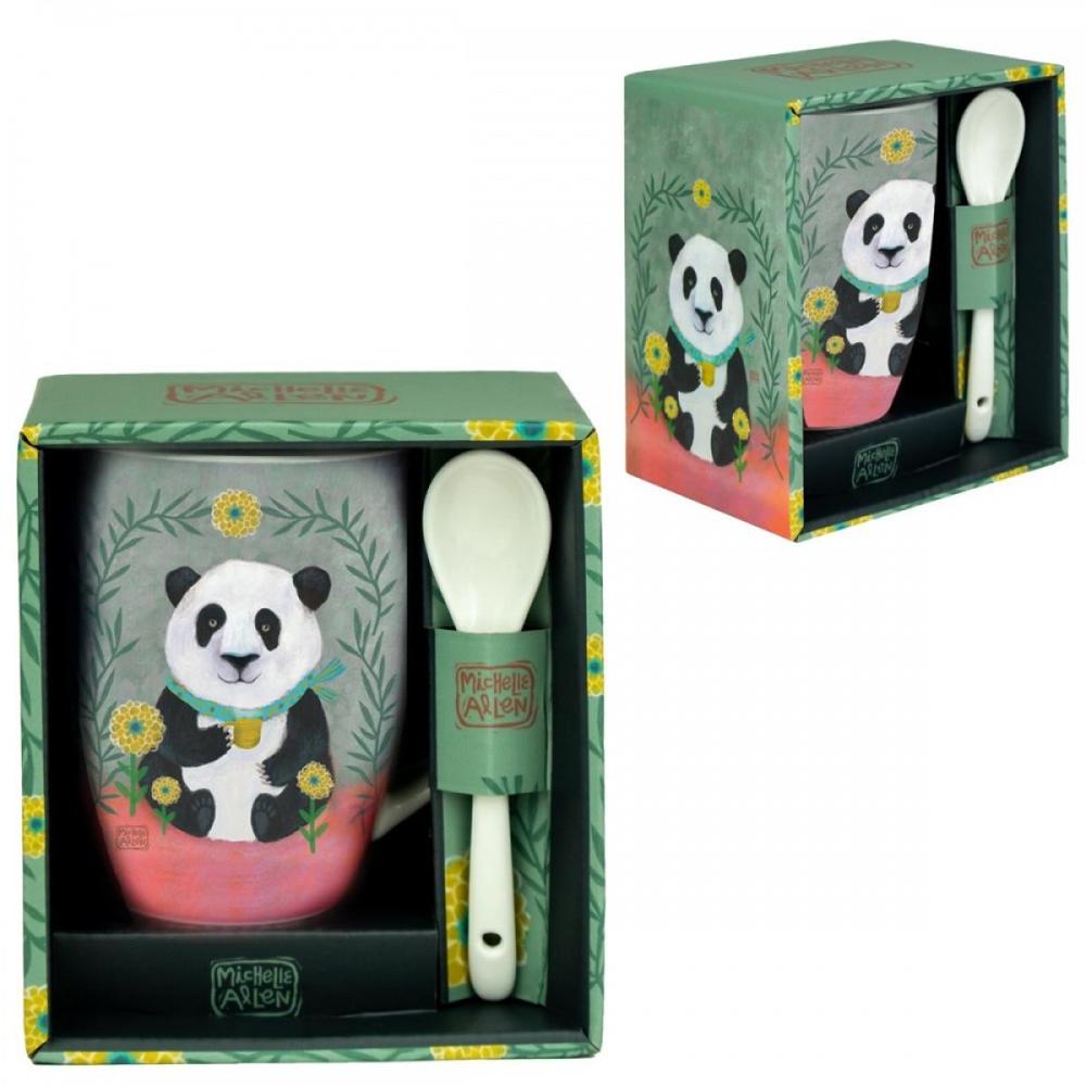 Taza de Cerámica con Cuchara Enesco - Panda de Michelle Allen
