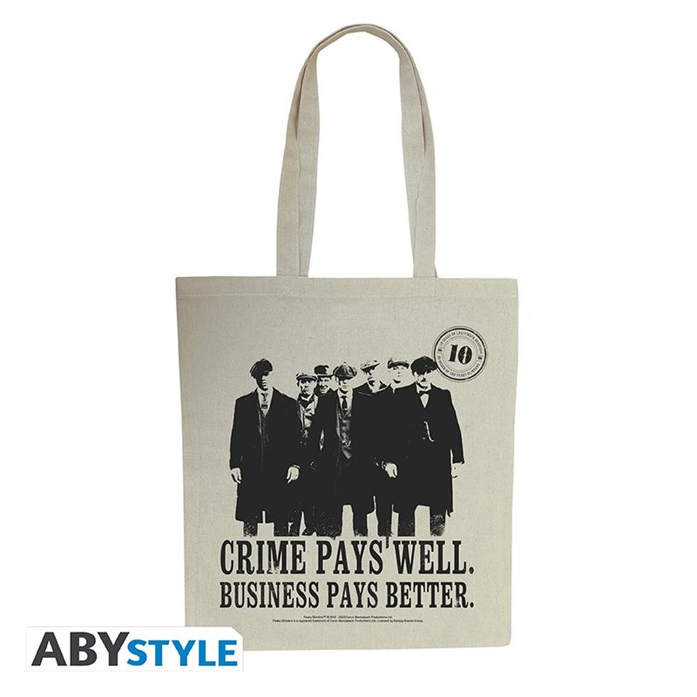 Bolsa Abystyle Peaky Blinders "Crime Pays" 36x70 cm