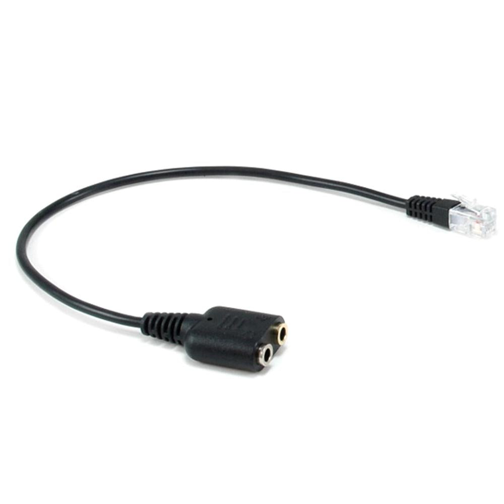 Cable RJ9 a 2 x Jack 3.5mm Macho-Hembra de 0.25m