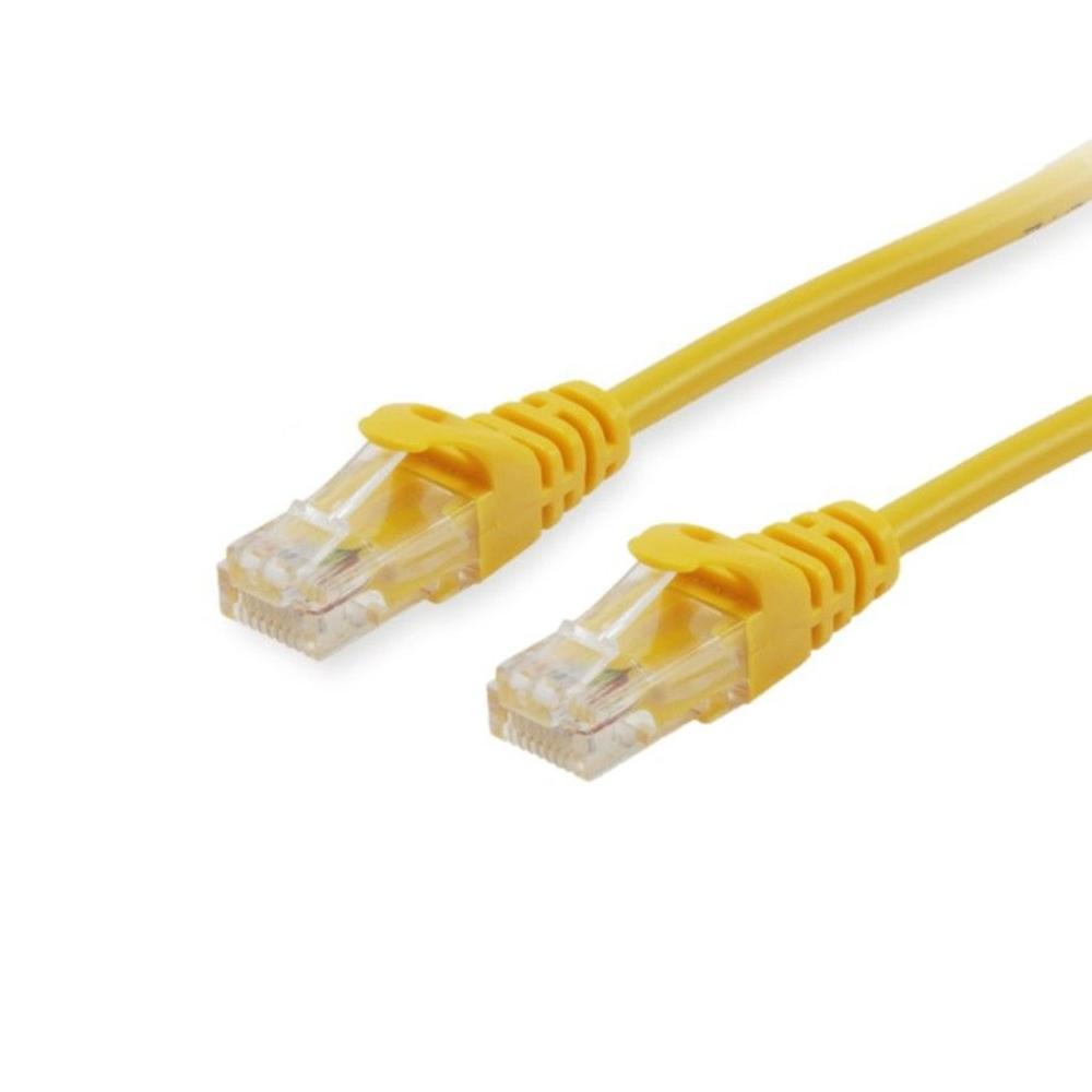 Cable de Red RJ45 U/UTP Cat6A 0.5m Amarillo - 10Gbit, 500 MHz, 100% Cobre