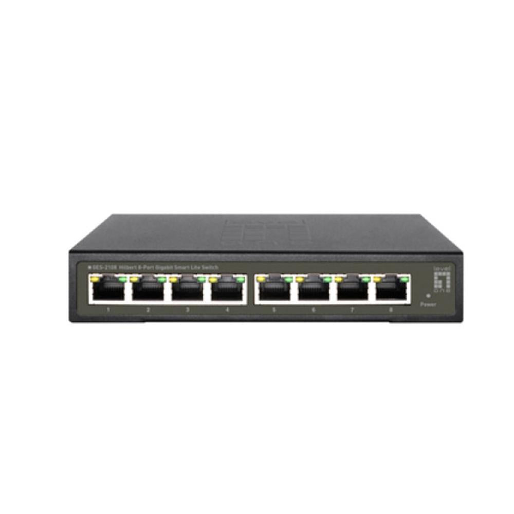 Conmutador Smart Lite Gigabit LevelOne GES-2108 de 8 Puertos