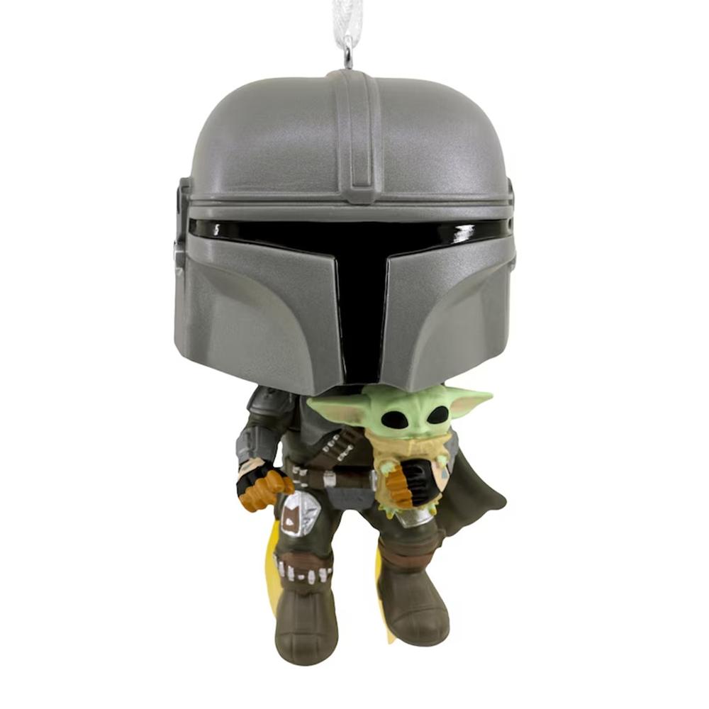Adorno Navideño Hallmark Mandaloriano y Grogu Funko Pop de Resina