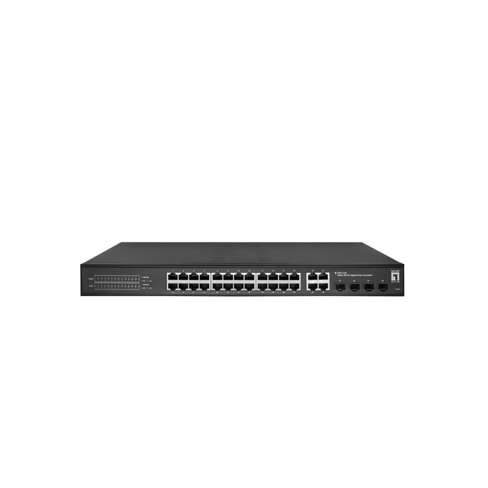 Conmutador Gigabit Smart Lite LevelOne GES-2128 de 28 Puertos