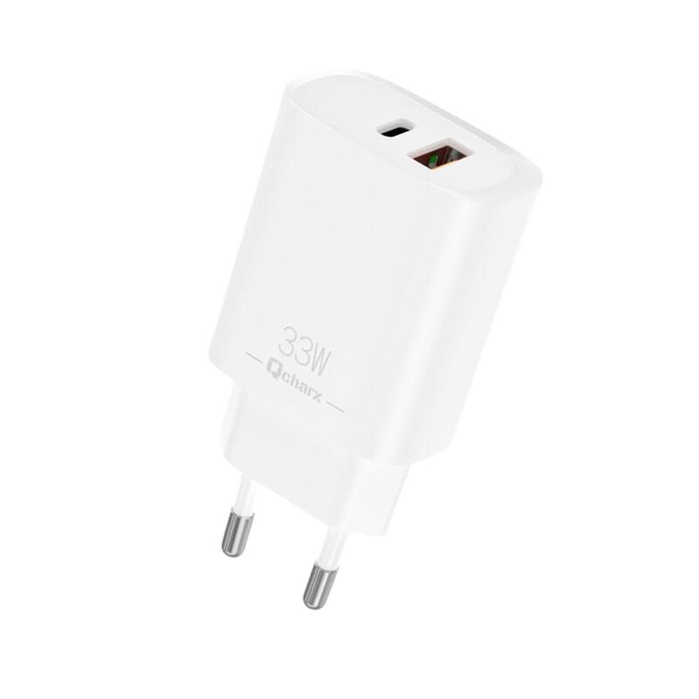 Cargador Qcharx Eros 33W - 2x USB-C y 1x USB-A