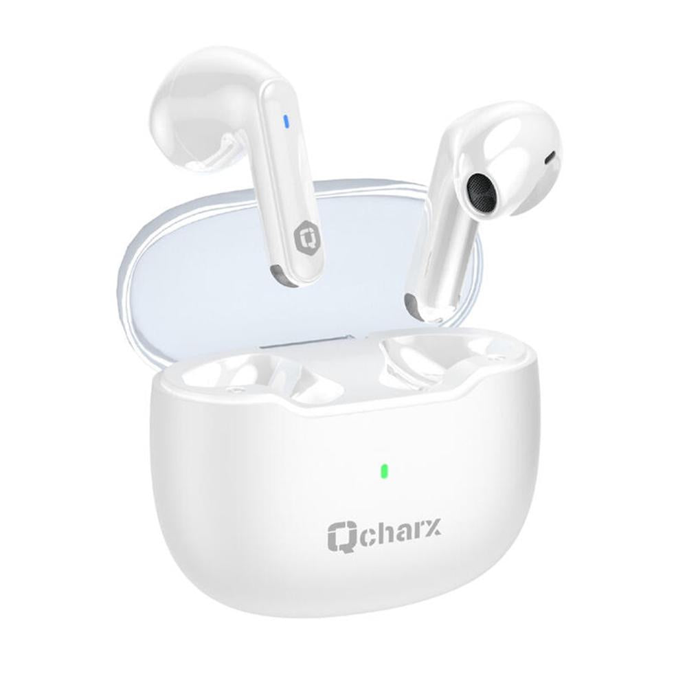 Auriculares Qcharx Harmony TWS Bluetooth 5.3 Blanco - Inalámbricos y Compactos