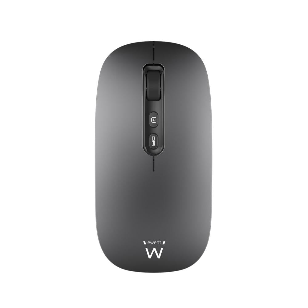 Ratón Inalámbrico Recargable Ewent EW3207 Gris con Conectividad Multi-Dispositivo