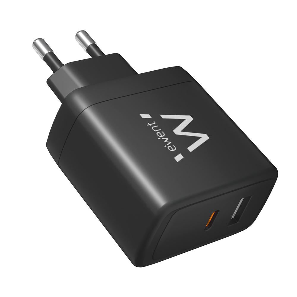 Cargador Ewent EW1330 65W USB-C y USB-A con Carga Rápida
