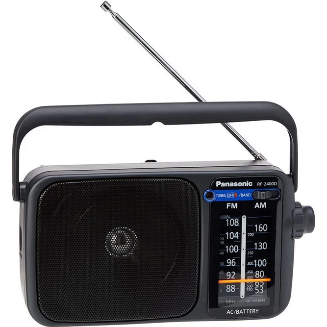 Radio Portátil FM/AM Panasonic RF-2400DEG con Sintonizador Digital y Altavoz Integrado