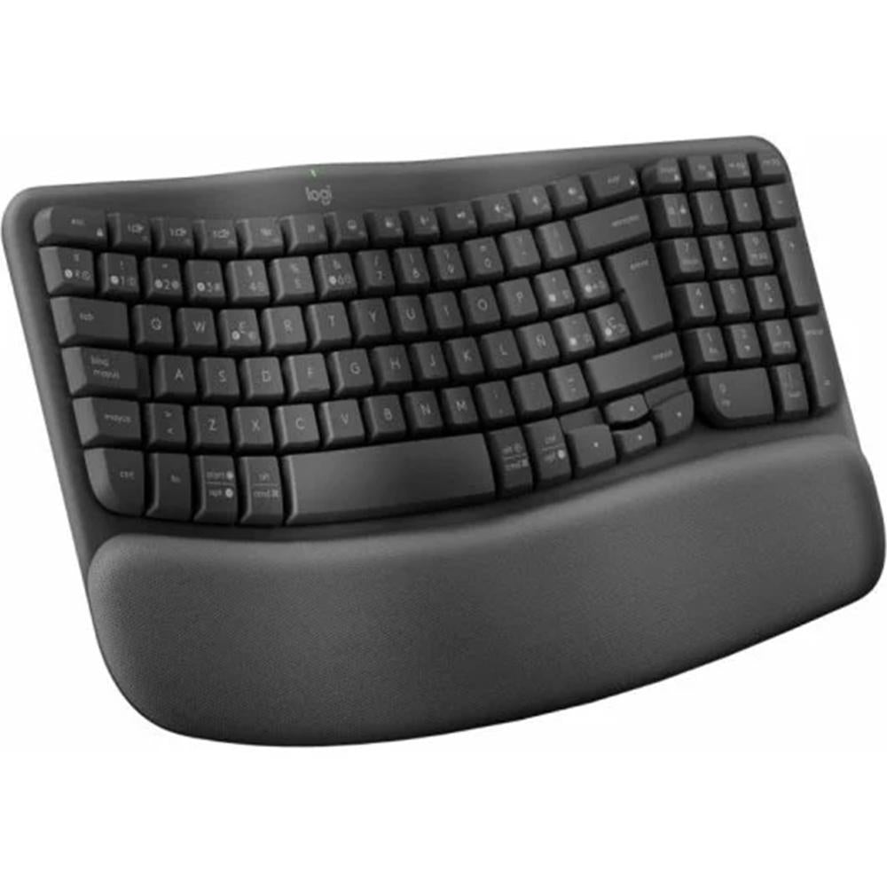 Teclado Ergonómico Inalámbrico Logitech Wave Keys Bluetooth - Diseño Curvo y Confortable