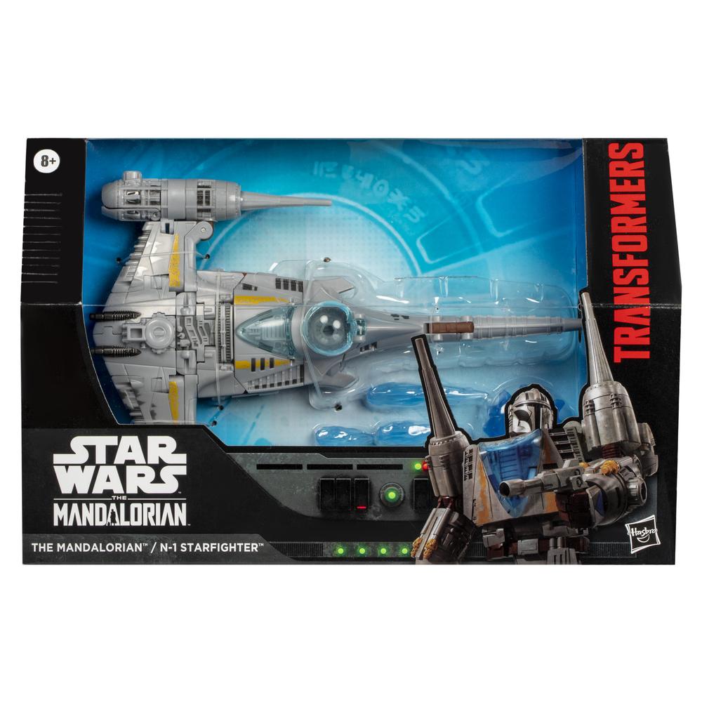 Caza Estelar N-1 Transformers de Star Wars: The Mandalorian con Efectos de Combate y Blásters