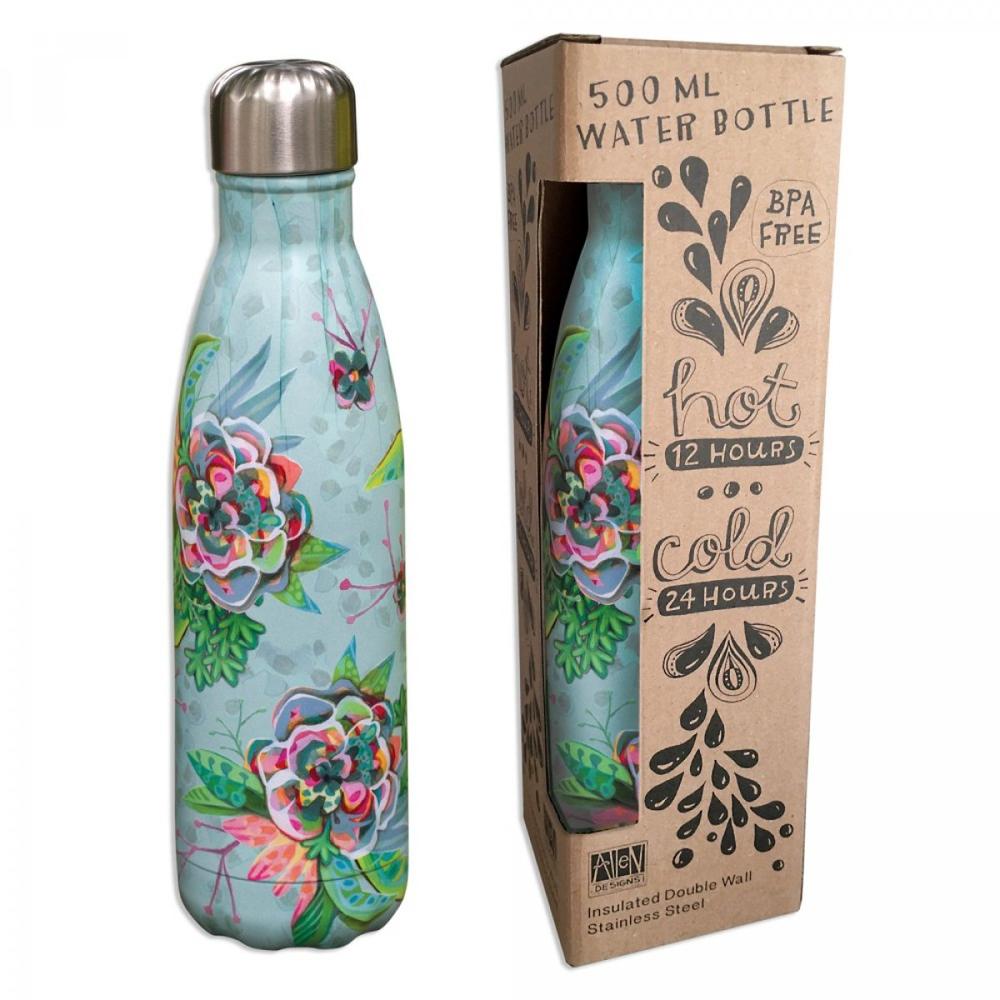 Botella Isotérmica Enesco Flores - Diseño Original y Colorido de Michelle Allen