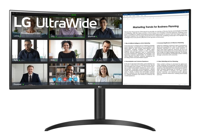Monitor Curvo LG 34WR55QK-B 34" WQHD 3440x1440 5ms VESA Ajustable