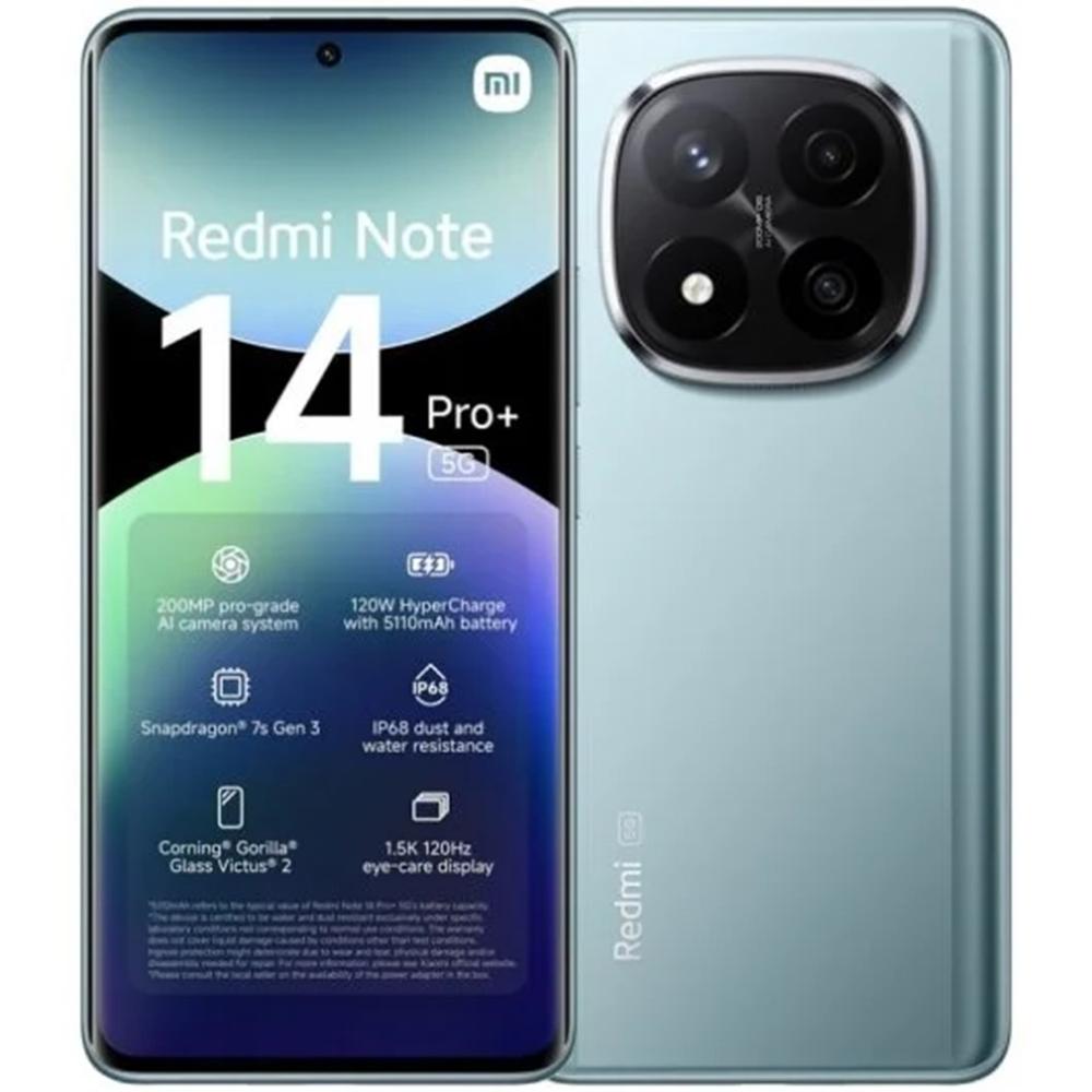 Xiaomi Redmi Note 14 Pro+ 5G - 8GB RAM, 256GB, Azul, Cámara 200 MP