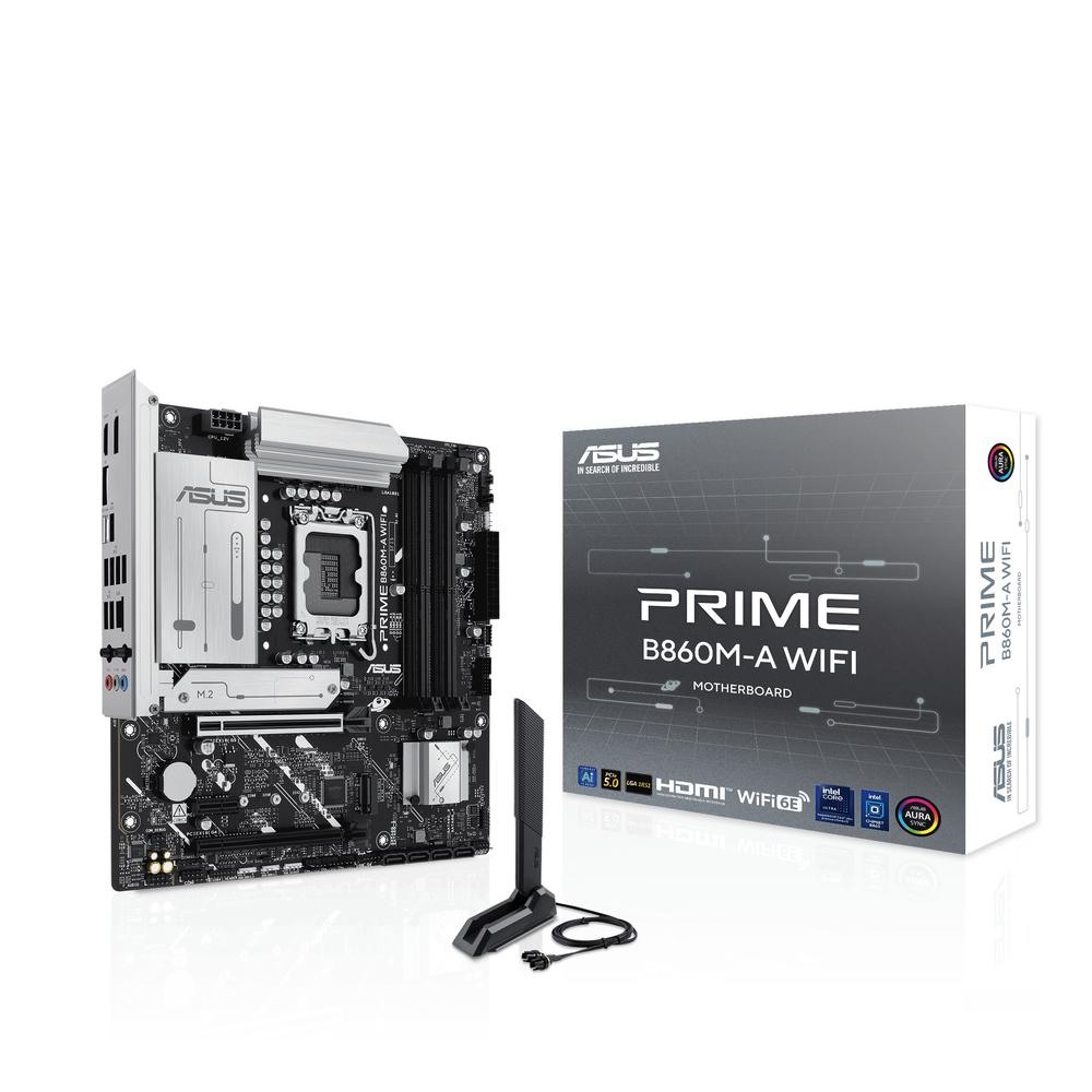 Placa Base Asus Prime B860M-A WiFi - LGA 1851, DDR5, 256GB, HDMI, DisplayPort, mATX