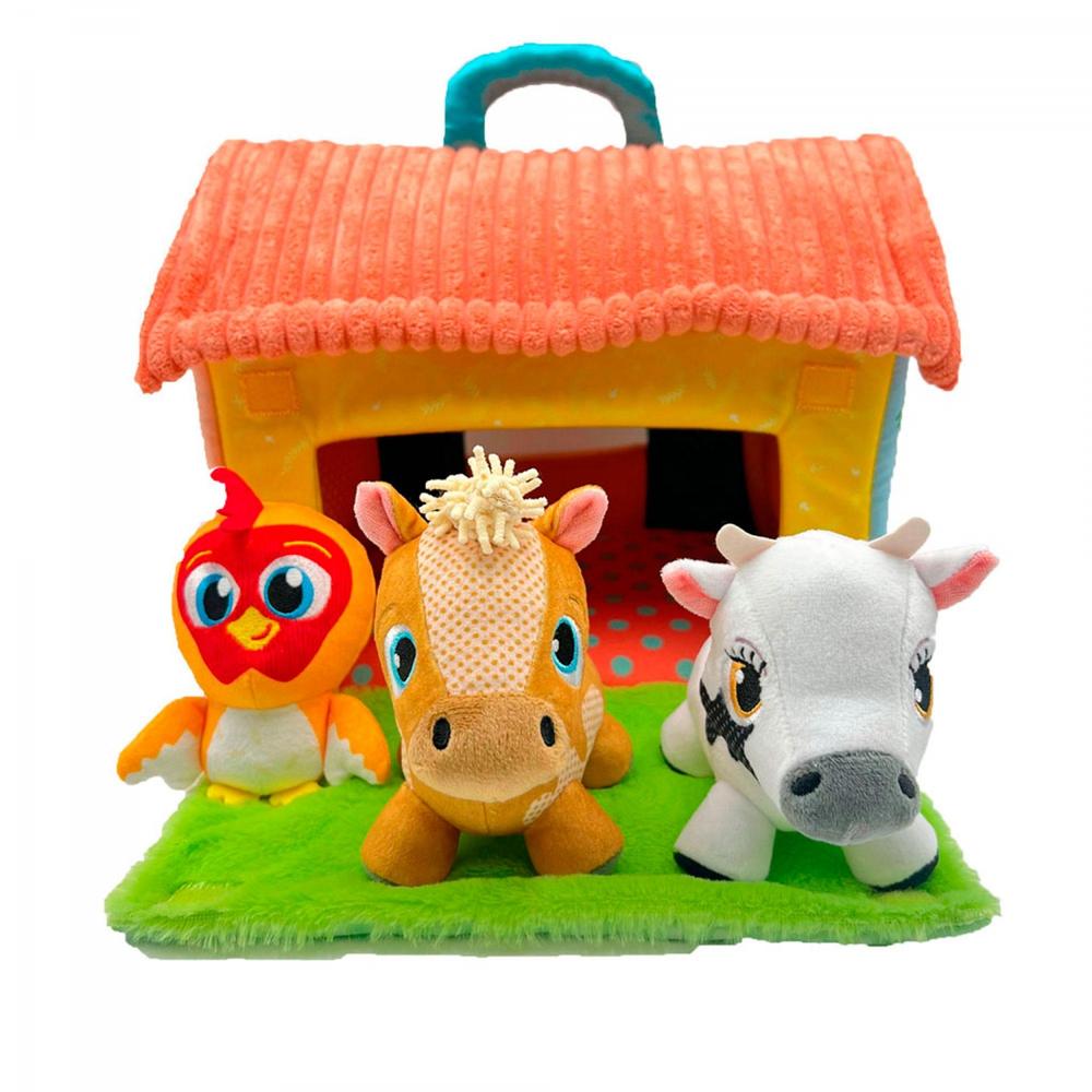 Mi Primera Granja de Zenon Musical - Granja Maletín de Peluche con Mini Peluches Musicales