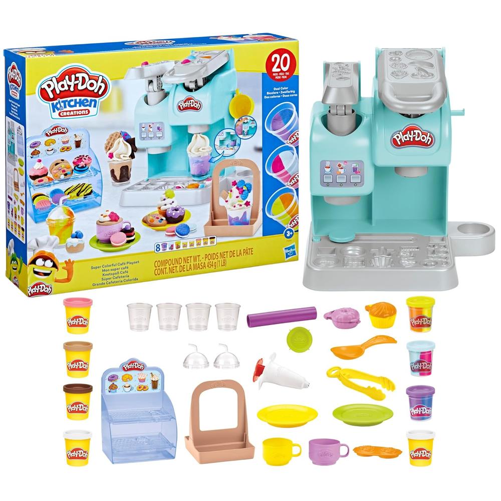 Set de Café Colorido Play-Doh: ¡Crea Batidos y Dulces!