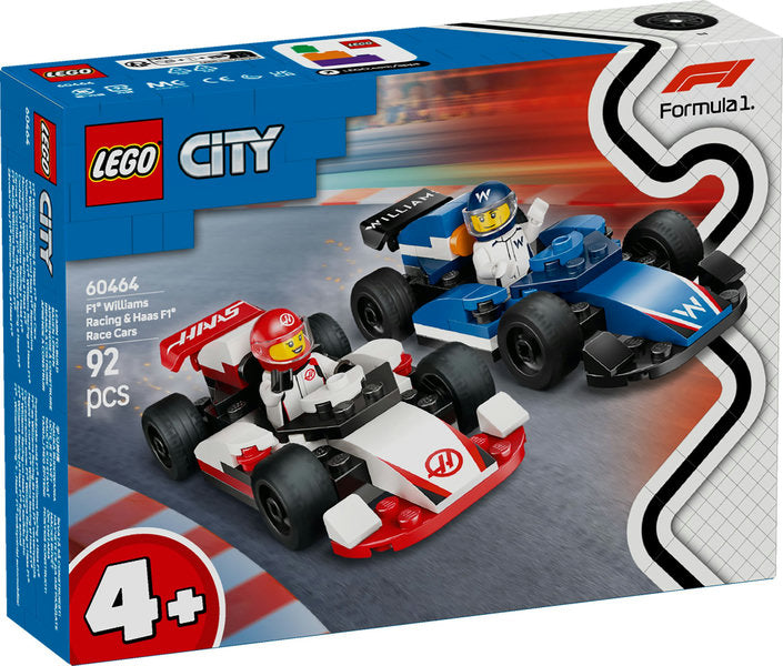 Set de Construcción LEGO City F1: Coches Williams Racing y Haas F1