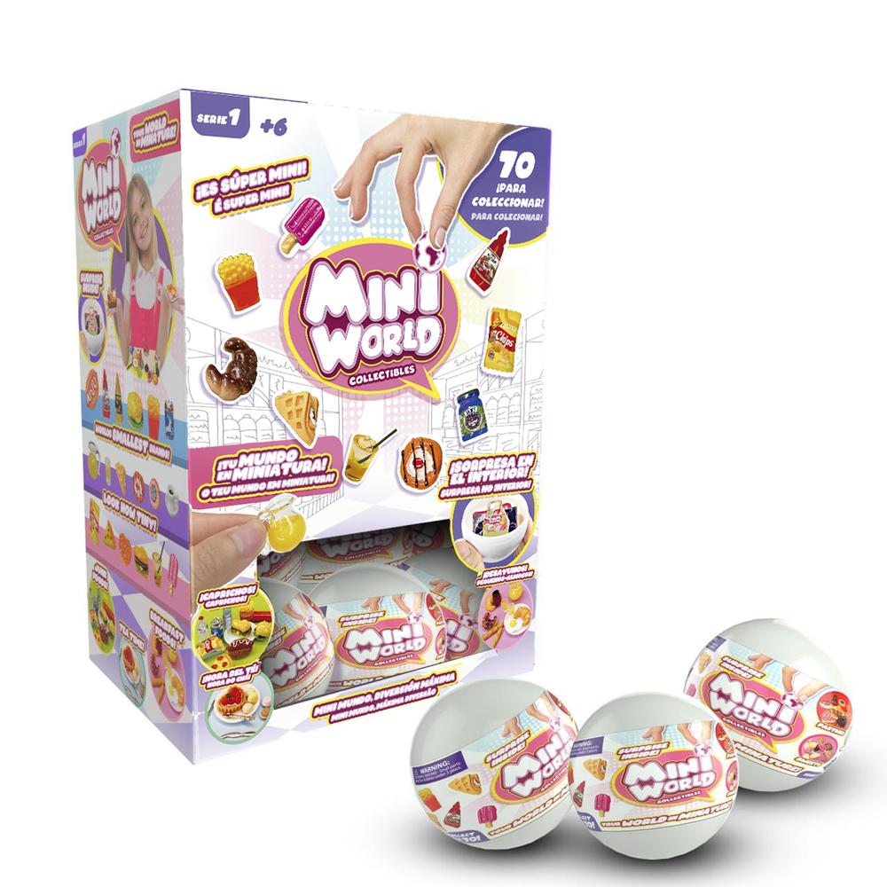 Mini World Caprichos: Cápsula Sorpresa de Mini Comidas y Pegatinas