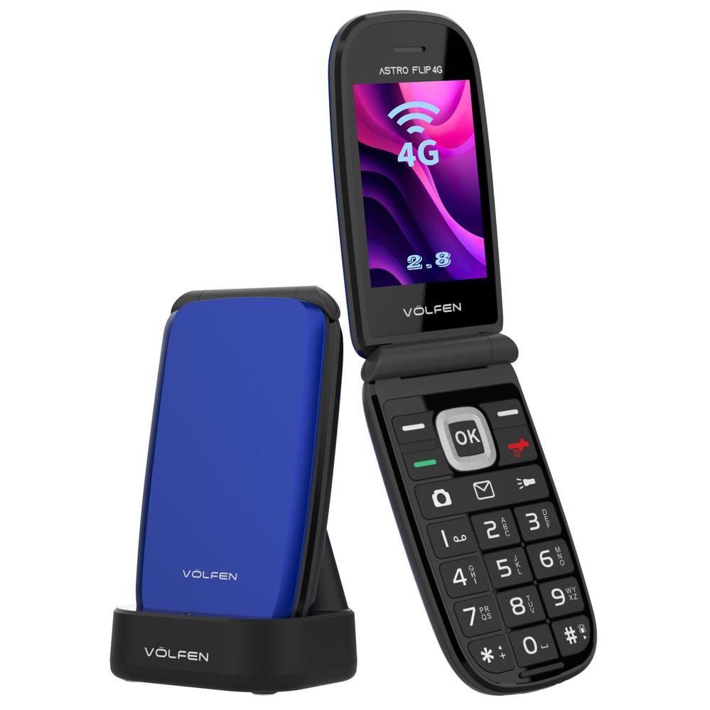 Teléfono Móvil Volfen Astro Flip 4G para Personas Mayores con Pantalla XXL y Botón SOS
