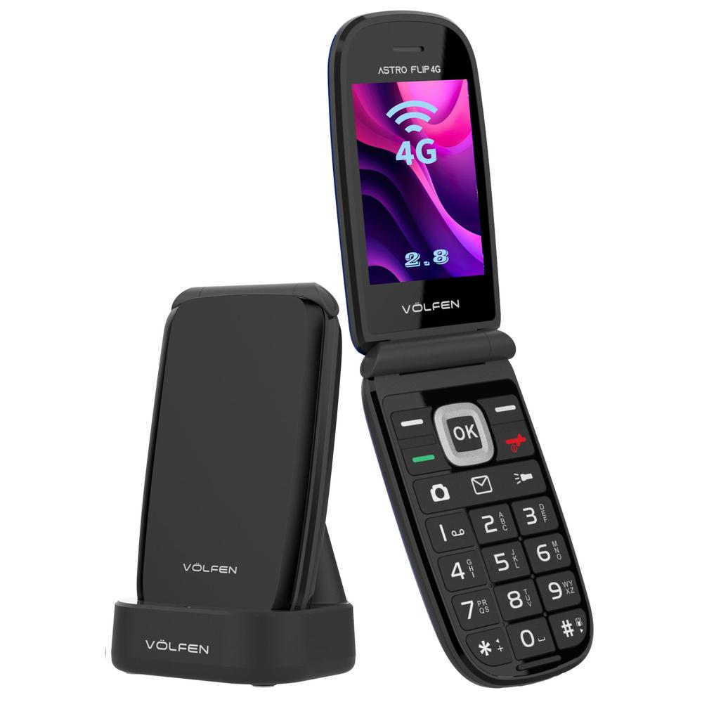 Teléfono Móvil Volfen Astro Flip 4G para Personas Mayores con Pantalla XXL y Botón SOS