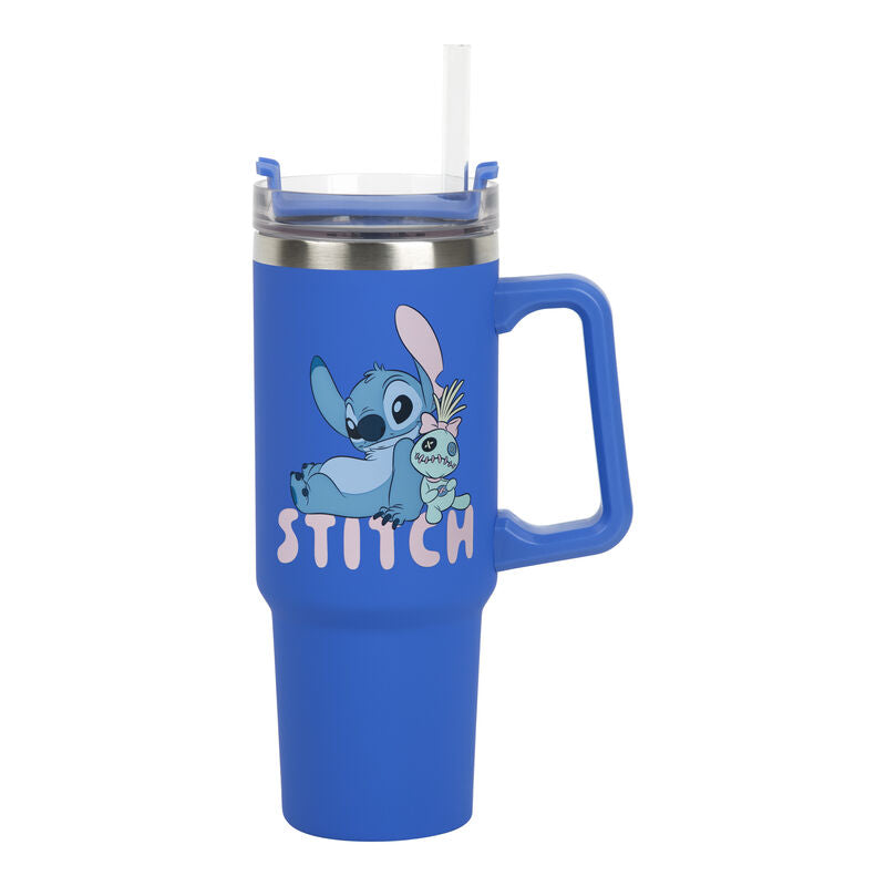 Vaso de Viaje Térmico Paladone Disney Stitch 900 ml con Pajita Reutilizable