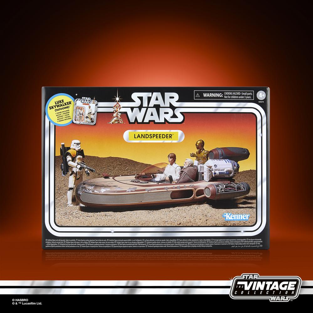 Figura de Acción Luke Skywalker Tatooine con Landspeeder - Colección Vintage Star Wars