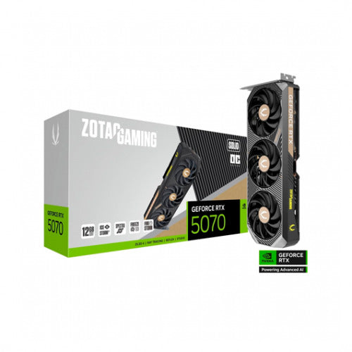 Tarjeta Gráfica ZOTAC RTX 5070 Solid OC 12GB - Rendimiento Compacto para Gaming
