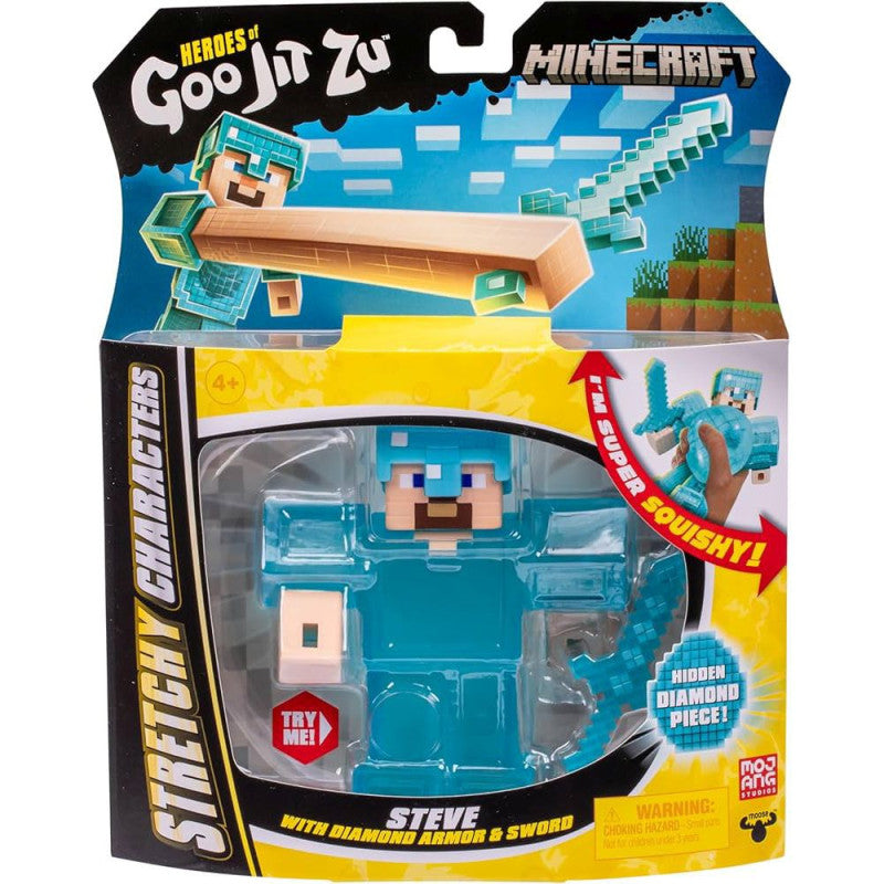 Figura Steve Goo Jit Zu de Minecraft con Sorpresa y Diseño Auténtico