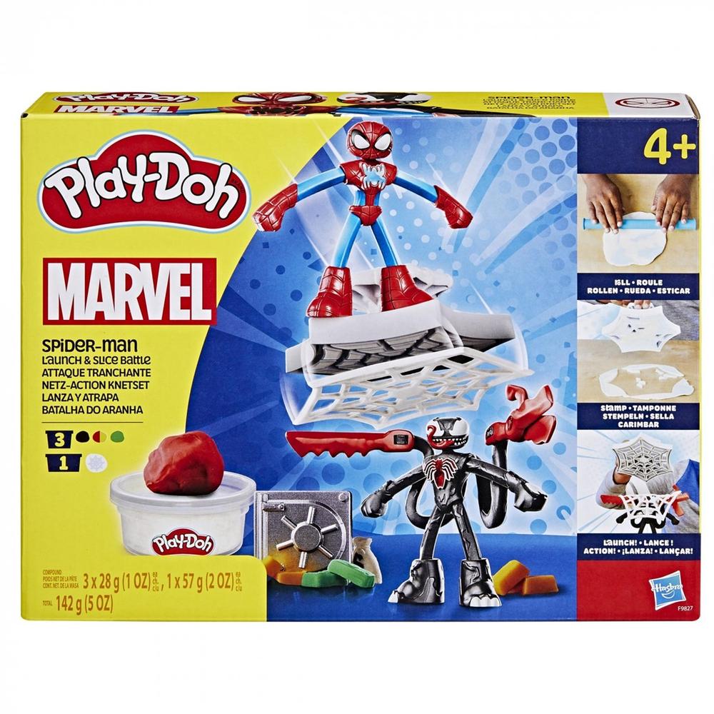 Batalla de Lanza y Atrapa Spider-Man de Play-Doh