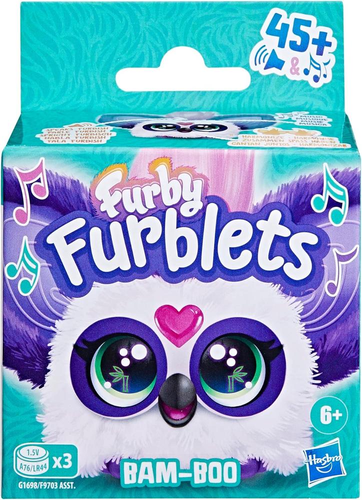 Mini Furby Furblet Bam Boo - Juguete Electrónico K-Pop con Clip de Llavero