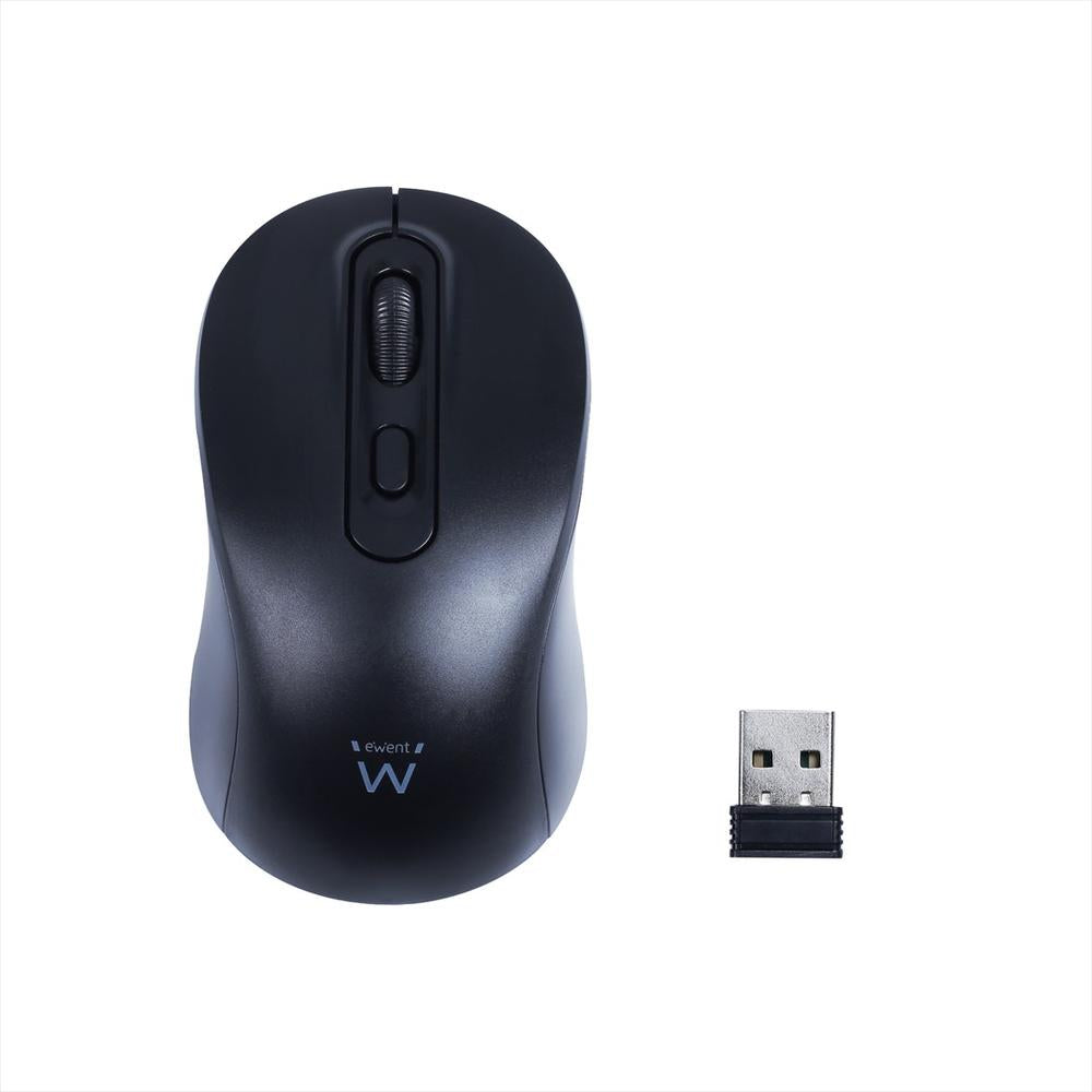 Ratón Inalámbrico Ewent EW3218 Negro - Óptico, Silencioso y Preciso