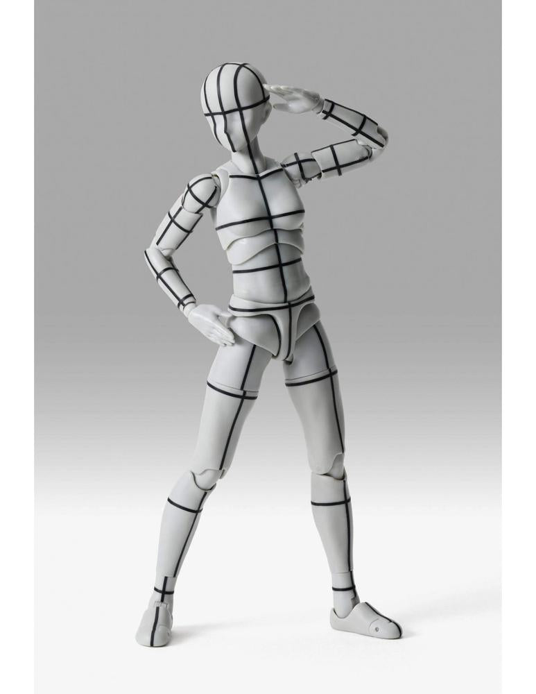 Body-Chan Sports Edition Wire Frame - Figura Articulada Gris 15 cm