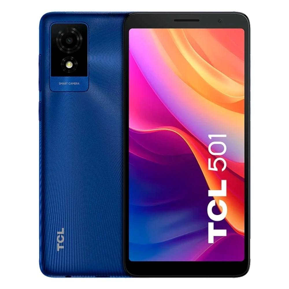 Smartphone TCL 501 - 6" Azul, 2GB RAM, 32GB Almacenamiento, Android 14 GO