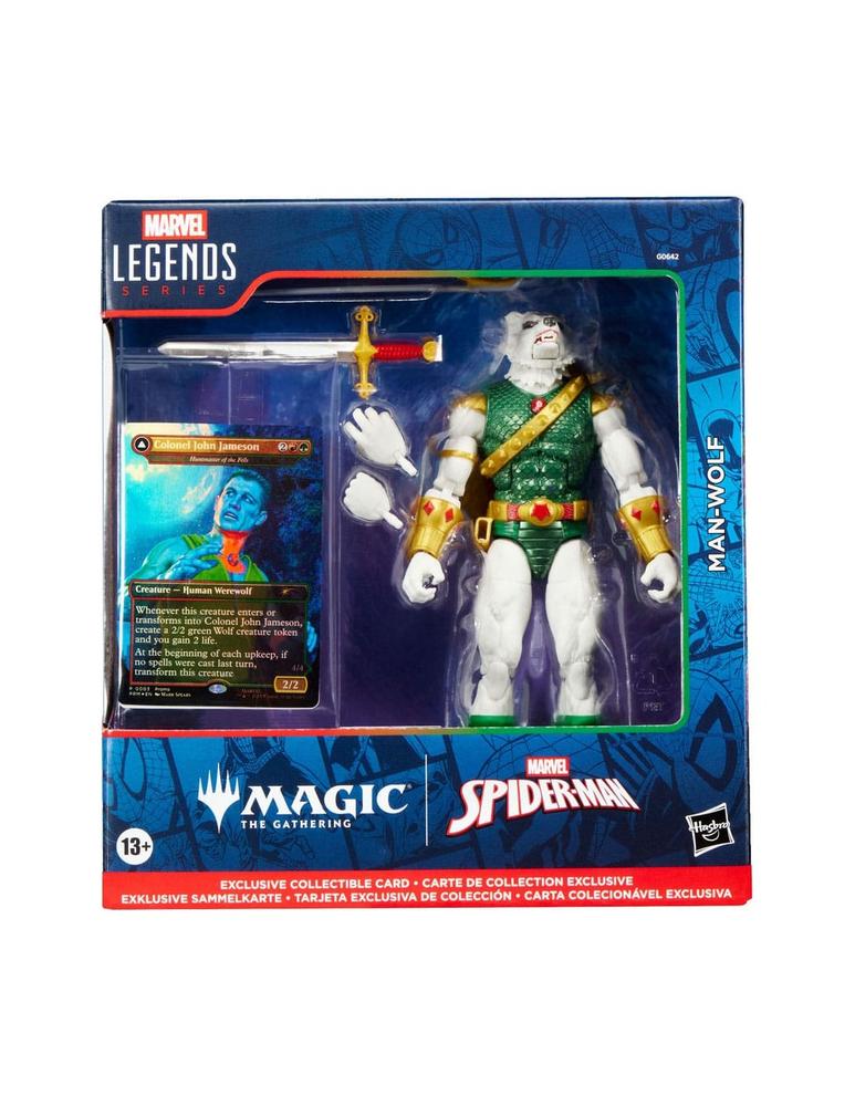 Figura Marvel Legends Man-Wolf de Magic: The Gathering con carta exclusiva