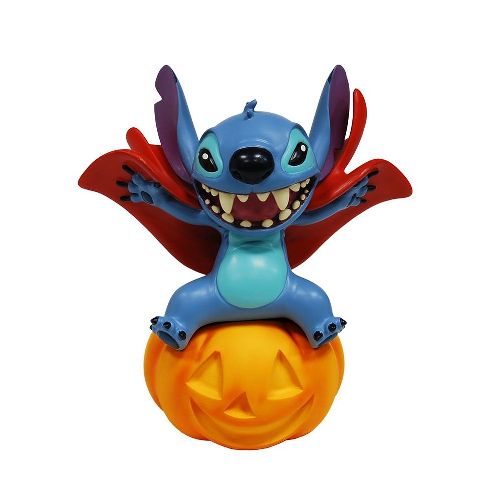 Figura Enesco Disney Stitch Vampiro sobre Calabaza - Halloween